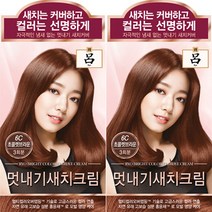 려 우아채 멋내기 새치크림 염색약 120g 1+1 흰머리염색 부분염색 뿌리염색, 6C 초콜렛브라운, 2개