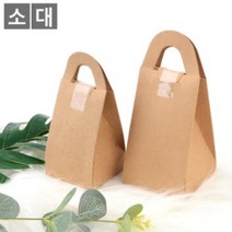 무지 크라프트지 손잡이 선물 포장 상자 크래프트지 케이스 쇼핑백 종이 가방 백 답례품 생일 기념품 어린이집 답례 쿠키 선물용 용품, 사이즈