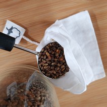 [카페목화 우리다시백]깔끔한 강화 소창 친환경 소창티백 티인퓨저 육수팩 제로웨이스트, 막내(6.5cm x 7.5cm)