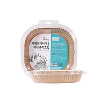 쿠킹플러스 에어프라이어 자연 사각 종이호일 대 242582