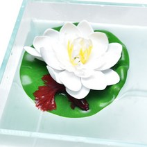 부상식 연꽃 베타침대 흰색-물에 뜨는 베타 산란장 인조 수초장식, 없음