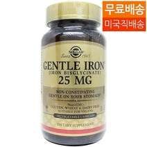 SOLGAR 젠틀 아이언 철분 Gentle Iron 25mg 180정, 1병