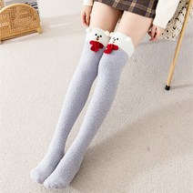수면 양말 산후조리원 임산부 귀여운 만화 코랄 벨벳 무릎 길이 여성용 두꺼운 따뜻하고 편안한 긴 튜브 발레 소녀 레깅스