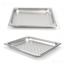 2분의1 사이즈 스텐 27종 물빠짐 타공 낮은 밧드 바트 받드 냉장고 정리용기 32.5x26.5cm