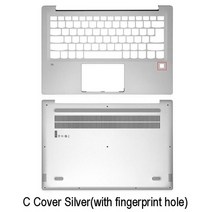 Lenovo Ideapad 720S-14 시리즈 실버 용 지문 구멍/하단 케이스가있는 새 노트북 손목 받침대