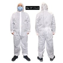 일화요 방진복 산업용일회용 방진 오일 전염병 항균 플라스틱 마감 절연 안전 복 보호 복 방진 작업복, 07 PP-WHite-30g_01 M
