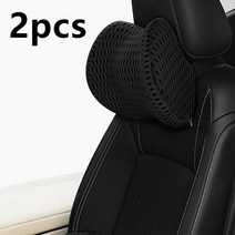 메모리 폼 자동차 좌석 쿠션 허리 베개 목 마사지 받침 세트, 06 2pcs headrest