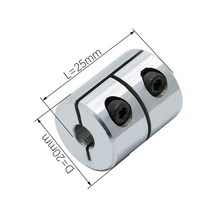 D20L25 3D 프린터 부품 리드 스크류 커플러 1 개 리지드 커플 링 8x10 6x8 5x8mm 모터 커넥터 샤프트, 6x6 2