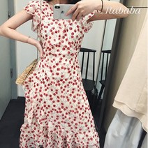 나바바 NO094 휴양지 러블리 프릴 체리 원피스