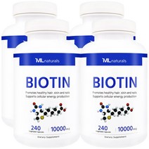 [미국빠른직구] 마이라이프 내추럴스 비오틴 10000 mcg 240정 4병