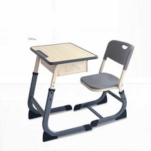 학교 학원 책상 의자 책 걸상세트 학생 수강용 강의실, 하늘색C-타입 (철제바구니)