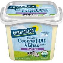 Carrington Farms Grass Fed Ghee and Coconut Oil Blend 캐링톤팜스 그래스 페드 기 앤 코코넛 오일 12floz(355ml) 3팩