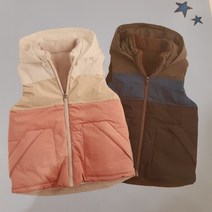 인디고키즈 배색 리버시블 조끼 패딩조끼