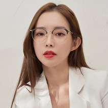 룩스토어 럭셔리 반뿔테안경 오피스룩 하금테안경 블루라이트차단 uv차단 청광안경 변색렌즈