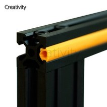 Creativity 6mm 플랫 씰 2020 알루미늄 프로파일 슬롯 커버/패널 홀더 오렌지/블루 CNC CR-10 기계 DIY 부, 02 Orange_01 2M