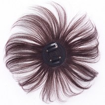 가발 여정수리 헤어팩 진발 헤어팩 여정수리 백발 가리다 진발 덩어리 증발량 가발 팩, 머리핀 정수리 헤어밴드 반뜨개질 내추럴 블랙 20cm