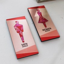 아크릴마트 화장실표지판 스테인드메탈표시판 restroom 마크 남여안내문구 안내판 도어사인 디자인문패 표찰, 여자, 핑크(RED)