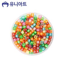 유니아트 모양비즈 투명비즈숫자, 58번, 2개