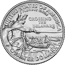 미국 25 센트 기념 동전 2021 워싱턴 델라웨어 아메리카를 통해 여행 100% 원래 새로운