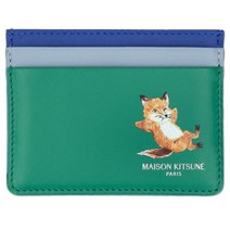 MAISON KITSUNE 명품메종키츠네 23SS 칠랙스 로고 카드지갑 그린 KU05312LC0029 P374 KU05312LC0029P374