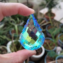 썬캐쳐 자개모빌 드림캐쳐 스테인드글라스 AB 컬러 행잉 펜던트 크리스탈 프리즘 선캐쳐 샹들리에 부품, 14 14_01 50mm