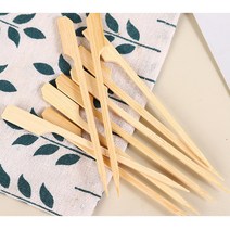 대나무 손잡이 꽂이 과일꽂이 꼬지 꼬치 햄버거 샌드위치꽂이 도시락 생일파티1, 12cm