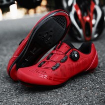 TABOLU 로드바이크 MTB 입문용 클릿슈즈 평페달슈즈 자전거신발, 44, 레드(로드클릿)