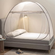 원터치모기장 몽골텐트 모기장 도매 먼지방지 가장 체식 철사 더블도어 바람막이 암막커튼 1.5m가정용 불필요, C05-1.8m폭2m직사각형 1.55m높이