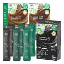 물로하는 쑥염색 두피저자극 물염색약 비건염색 중성염색 염색제 아이디어공간, 24팩, 흑색