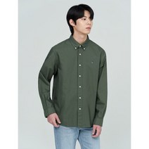 BEAN POLE 카키 솔리드 옥스포드 셔츠 216405