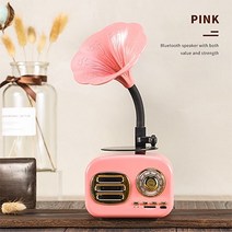 거실블루투스스피커 명품스피커 붐박스 레트로 우드 블루투스 휴대용 무선 미니 스피커 야외 사운드 시스, 04 Pink