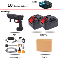 전기자전거 배터리 98VF 15000mAh 40 Bar Electric Wireless Car Washer High Press공구e Cordless Portab