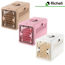 리첼 Richell 캠핑 캐리 접이식 캔넬 이동장 강아지 고양이 하드캐리어, 화이트