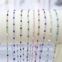 쇠사슬 스텐 체인 트렌디 한 diy 보석 위한 1 미터 스테인레스 스틸 링크, 금색