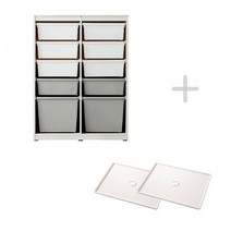 한샘 샘키즈 수납장 870 모던 + 뚜껑2개, (몸통)메이플/(박스)하프네이비+뚜껑2p(H)