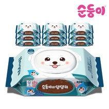 순둥이와 댕댕이 강아지물티슈 캡형 80매 10팩(DG-01)