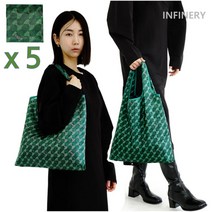 5개 인피너리 장바구니 에코백 ( 단체 선물 고급 답례품 나눔 ), 미디움_그린(신상)