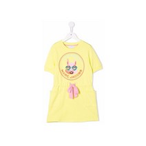 [마크제이콥스] 22SS 키즈 마스코트 로고 원피스 옐로우 W12404 549