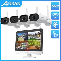 ANRAN 500만화소 카메라 시스템 보안 감시 키트 13인치 무선 모니터 NVR 실외 와이파이 오디오 CCTV, 01.CN_02.2T | 5MP 8 카메라