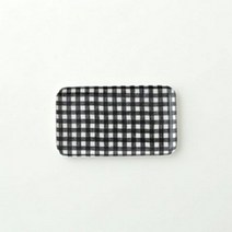 바보사랑 트레이 S 네이비(블랙) 화이트 체크.포그린넨
