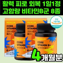 중년 남성 DSM 비타민 B군 비군 비 B 복합체 콤플렉스 H 비오틴 판토텐산 아연 셀렌 니아신 리보플라빈 남자 멀티 미네랄 데일리 온가족 B2 B3 피곤할때 8종 B1 니아신, 2개, 60정
