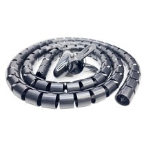 전선정리 매직케이블 컴퓨터 책상 반려동물 전선보호 10~40mm 2미터, 블랙(10mm), 1개