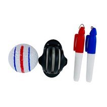 도매팜 완벽한 퍼팅을 도와주는 트리플라인 삼선 마커 세트 골프용품 골프공그리기, 1set