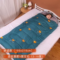 푹신 오리털 침낭 캠핑이불 경량 모포 구스 여행용이불 사계절 3계절 백패킹 동계, 컴포트/하트-5도