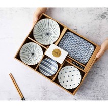 1인 식기세트 혼밥 일본 가정식 그릇 접시 스트라이프, 세트1, 세트1