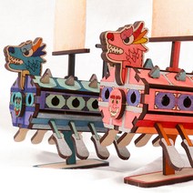 바오바론 전투기 미니어처 모형 만들기 원목 비행기 장난감 조립 키트 초등 중 학교 학생 우드 공예 체험 재료 투명스티커 증정, (거북선)