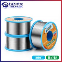 나전선 유연납 봉납 바납 인두납 실납 MECHANIC 100g 0.30.40.50.60.8mm 로진 코어 무연 210 ℃ 융점 솔더 와이어 용접 플럭스 1.0-3.0% 철 케이블, 0.3mm
