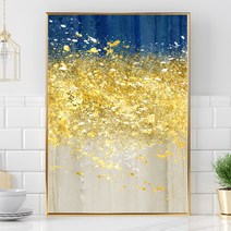 황금 돈나무 그림액자 블루 추상화 캔버스 거실 인테리어 대형 북유럽 거실 액자, 01번 블루황금나무 추상화A, 유광실버