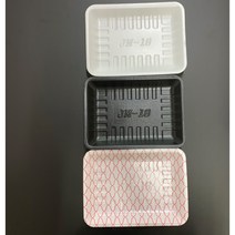 PSP 트레이 18호 300EA 소량판매 PSP용기 (정육접시 반찬포장 떡포장 일회용 접시), 검정