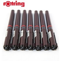 독일 Rotring Tikky 그래픽가는 선 펜 젤 펜 일회용 파인 라인 펜 7 사이즈 전문 그래픽 1PCS, 검정색, 04